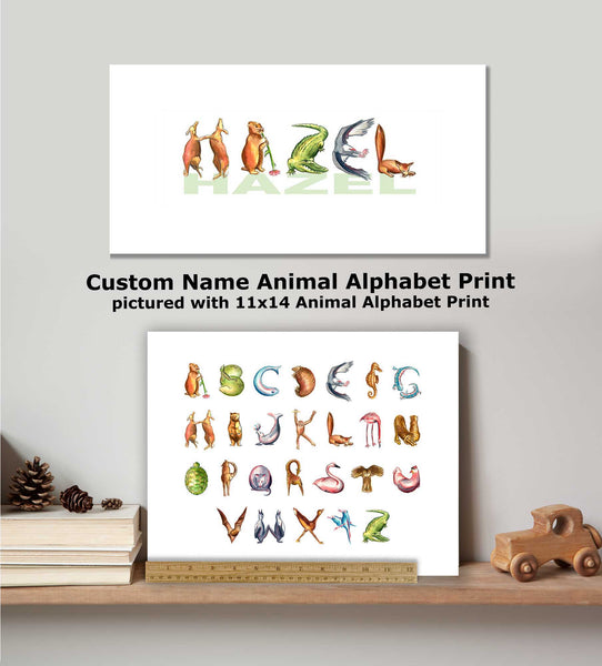 CN-8 Custom Name Animal Alphabet Art
